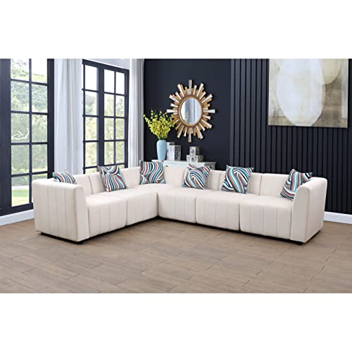 TOUCHED WITH GRACE White Sectional Sofa