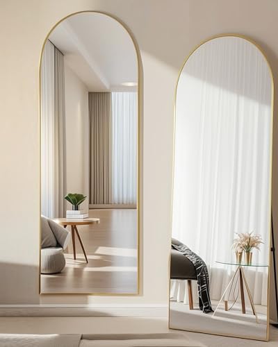 Gold Arched Full Length Mirror for Bedroom and Dressing Room - 58x18