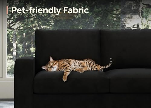 Black Velvet Sectional Sleeper Sofa with Storage