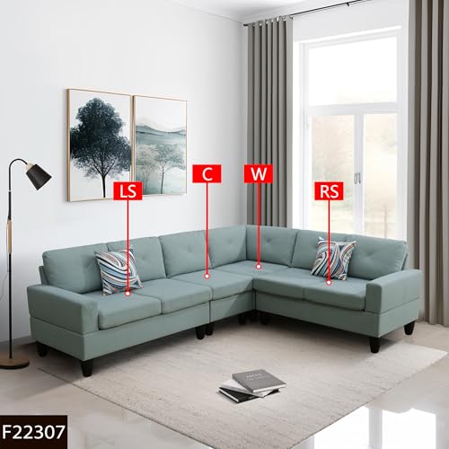4-Piece Pale Green Sofa Couch Set by TOUCHED WITH GRACE MZX-Emma-SF-00059-DX (for Sofa Couch Buyers)
