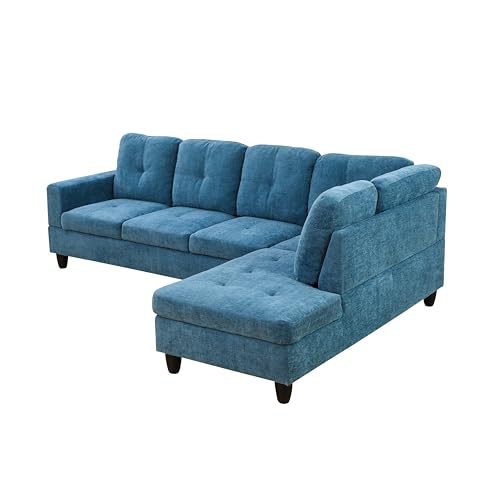 Blue Sectional Sofa: TOUCHED WITH GRACE MZX-Carl-SS-00038-LWJ, 103.5x74.5x35 (Audience: General furniture shoppers)