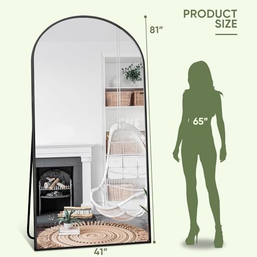 Stylish Oversized Floor Mirror with Stand for Bedroom and Cloakroom
