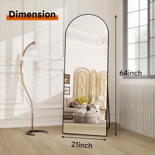 64x21 Full Length Arched Mirror for Living Room and Bedroom