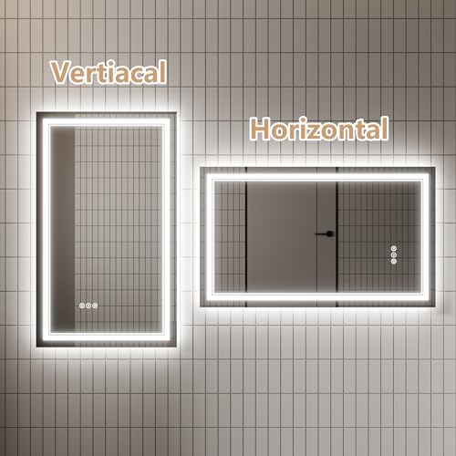 LED Bathroom Vanity Mirror for Washing, Makeup, and Shaving