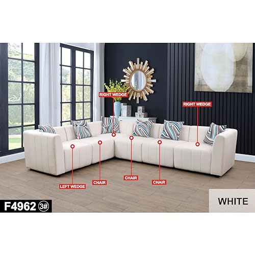 TOUCHED WITH GRACE White Sectional Sofa