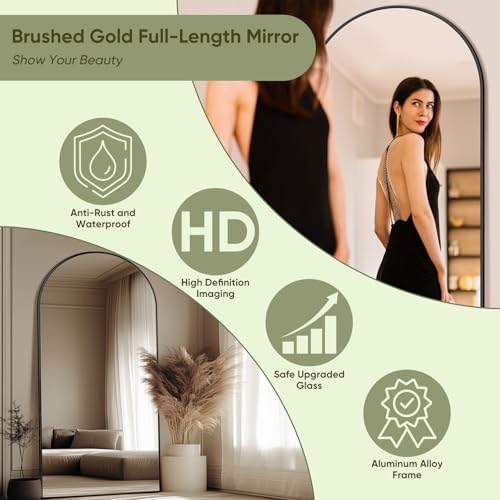Oversized 81x41 Floor Mirror with Stand for Bedroom and Cloakroom