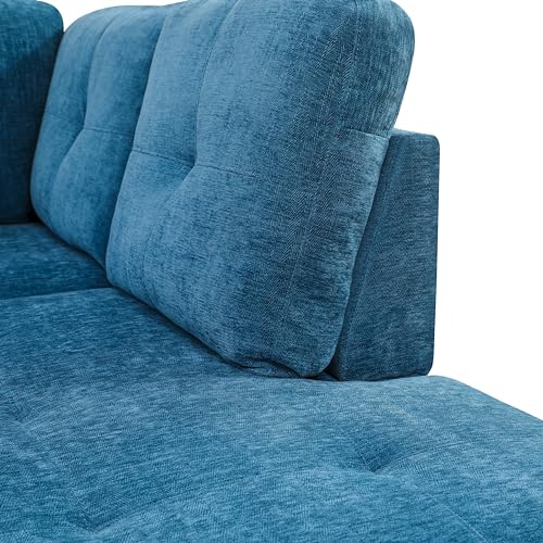 Blue Sectional Sofa: TOUCHED WITH GRACE MZX-Carl-SS-00038-LWJ, 103.5x74.5x35 (Audience: General furniture shoppers)
